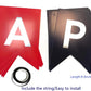 Runhiskii Happy Birthday Banner, Red Black Cardstock Decorations, 13pcs Reusable Banner for Men Women Boys Girls