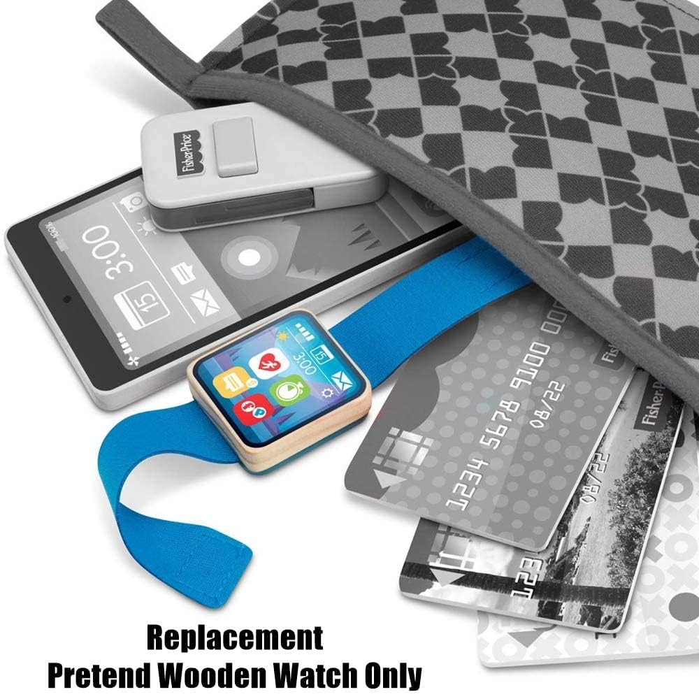 Replacement Part for Fisher-Price On-The-Go Wallet - GGT58 ~ Replacement Pretend Wooden Watch