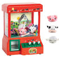 Electronic Arcade Claw Machine Mini Candy Prize Dispenser Game with 4 Plush Toys and Coins