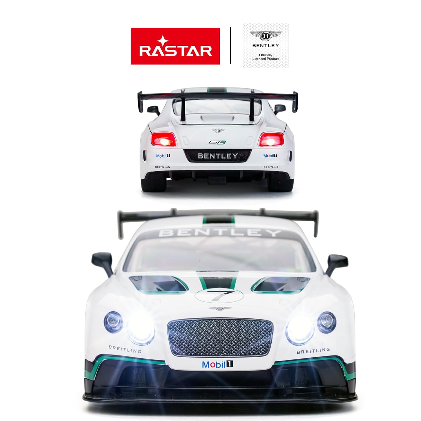 RASTAR RC Cars 1/14 Bentley Continental GT3 Model Toy Vehicles Racing Cars Bentley Remote Control Car for Kids Adults, 2.4G