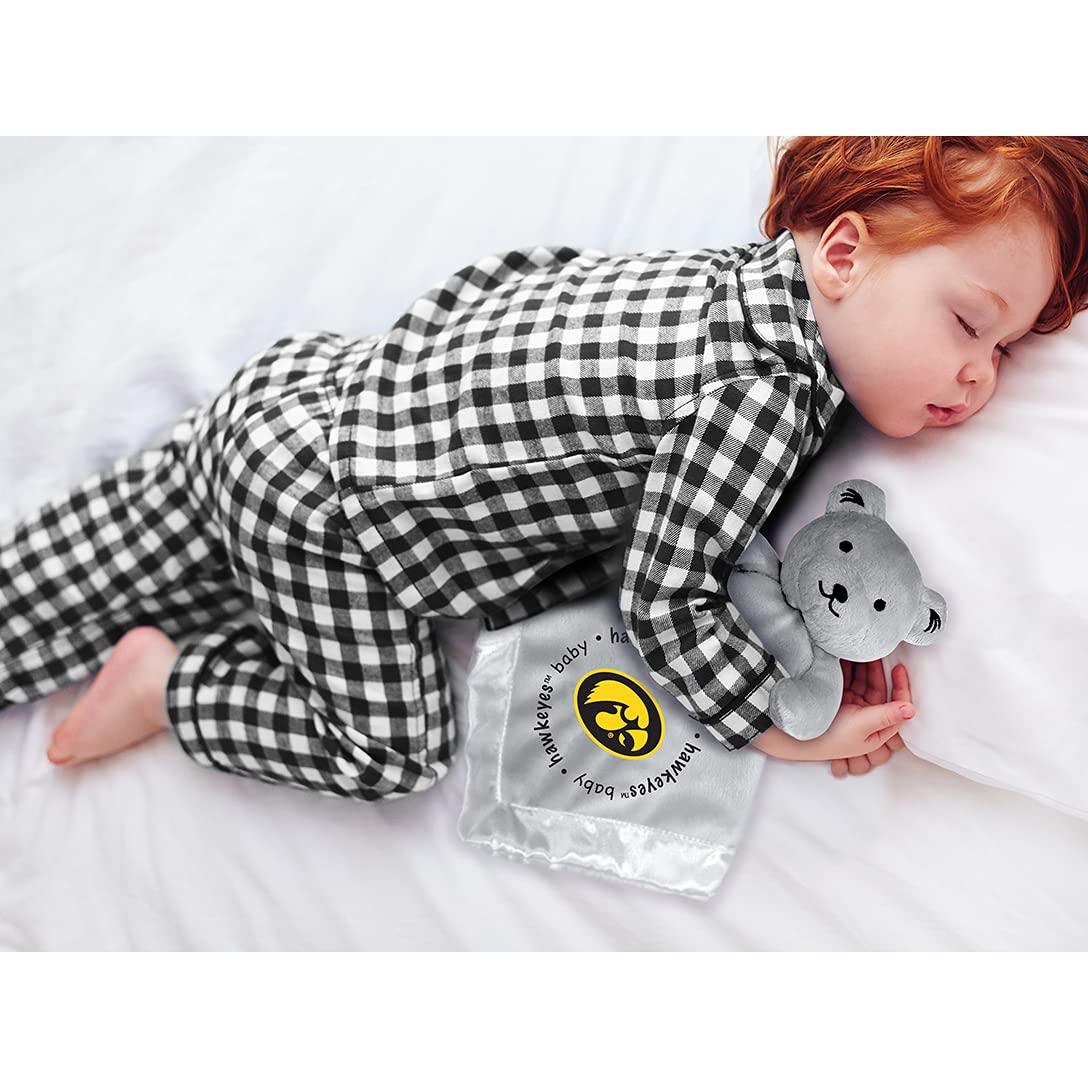 Baby Fanatic Gray Security Bear - NCAA Iowa Hawkeyes - Officially Licensed Snuggle Buddy