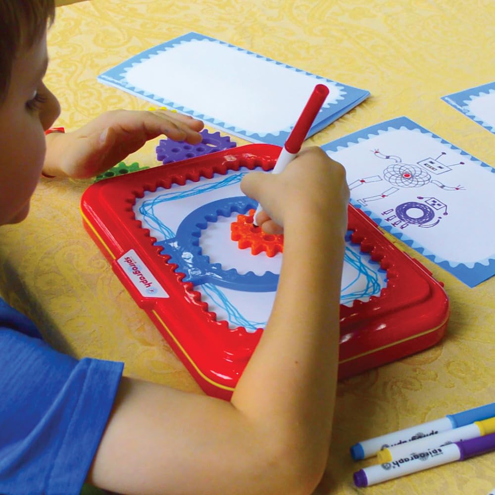 Spirograph Jr. - Jumbo Sized Gears Classic Retro Toy For Spiral Drawing Art Design Toy Kit for Smaller Hands - For Kids Ages 3 and Up