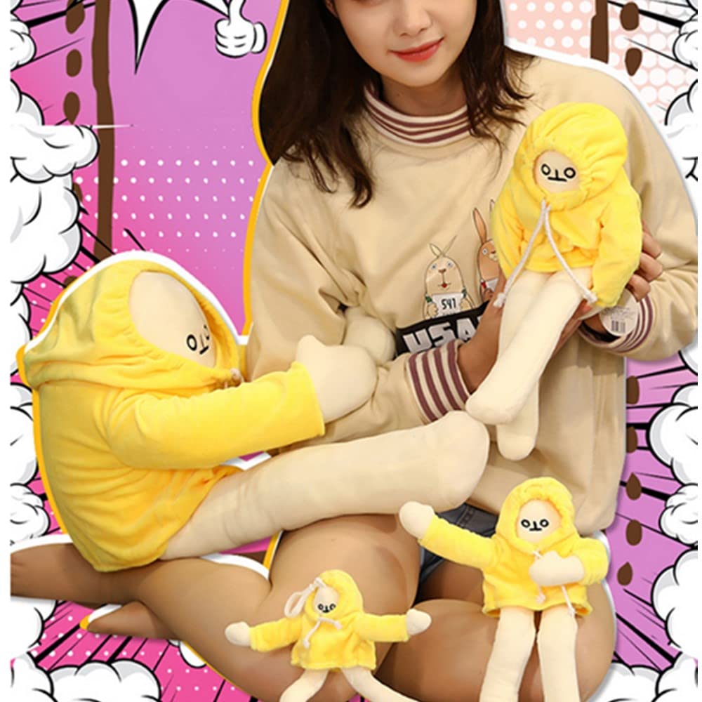 OUKEYI 16Inch Banana Doll, Plush Banana Toy Man with Magnet Funny Changeable Plush Pillow, Funny Man Doll Decompression Toy Birthday Gift