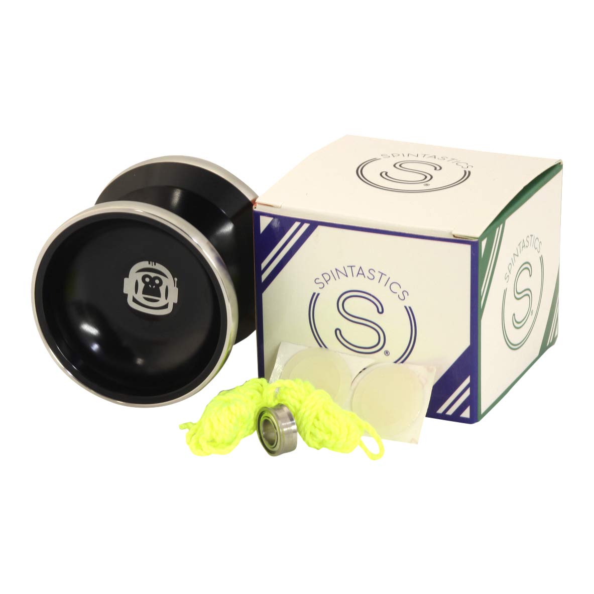 Spintastics Space Monkey Yo-Yo - Unresponsive or Responsive Play - Bi-Metal Yo-Yo (Black)