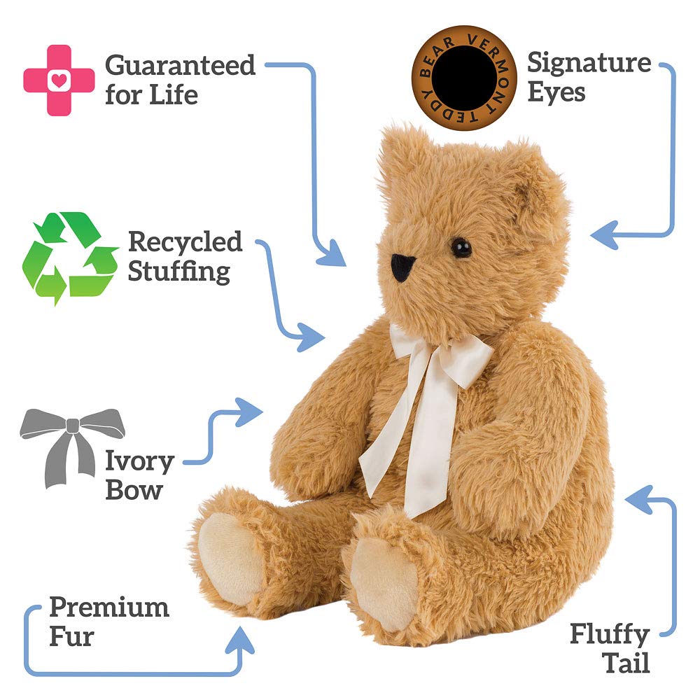 Vermont Teddy Bear 20" Brown Bear Stuffed Animal | USA Bear Hospital Care