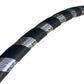 SpinMajik Beginner Exercise Hula Hoop for Fitness and Fun Made for Adults Weighted at 1 Pound (Choose Your Size and Tape Job) (Silver Holographic, 46)