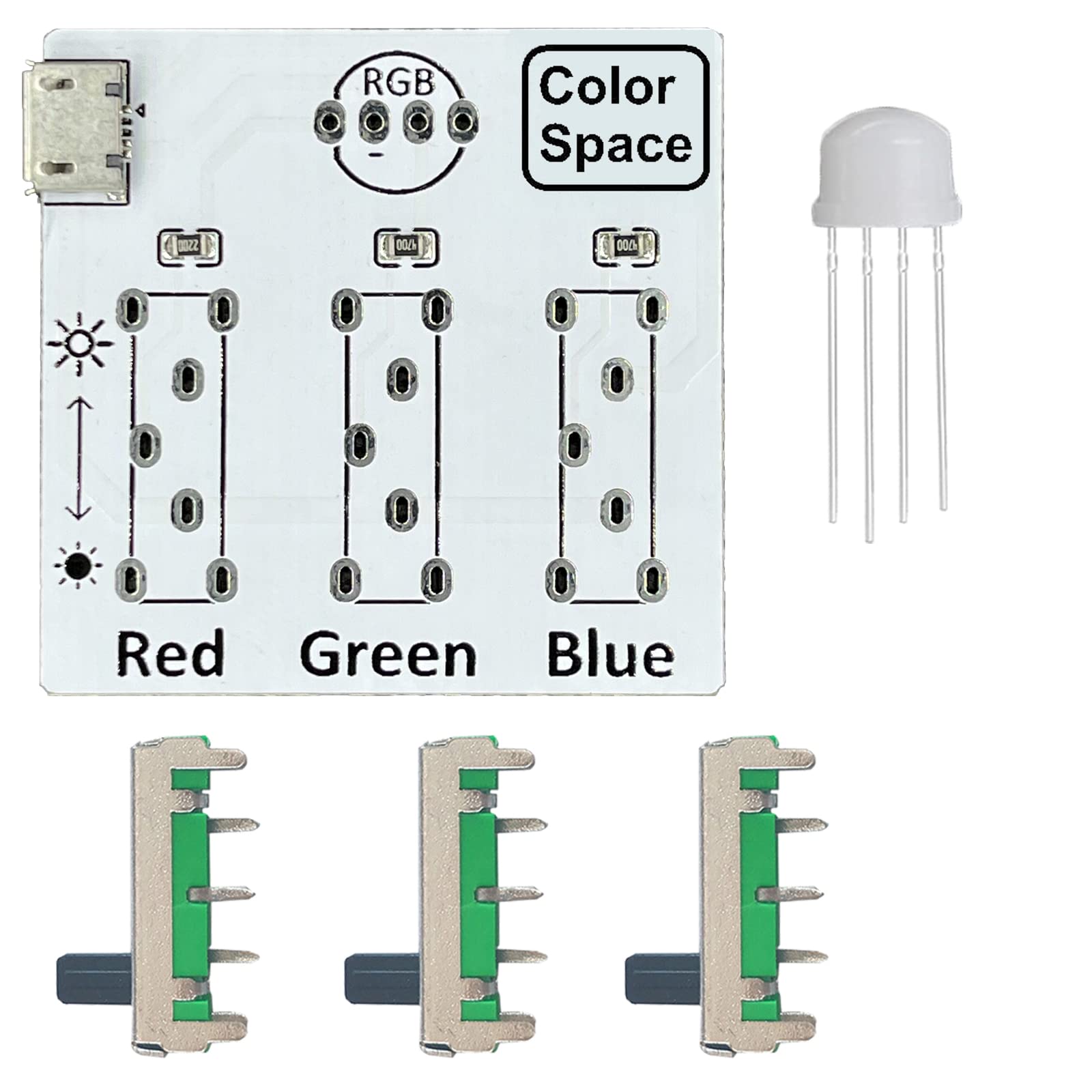 tingbowie DIY Soldering Practice Kit RGB Practice Learning Electronics Training Board