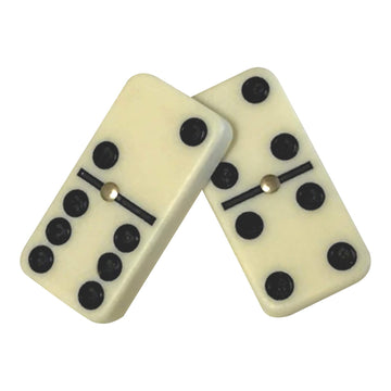 Double Six Professional Dominoes - White with Black Dots, Case Color May Very (2-Pack)