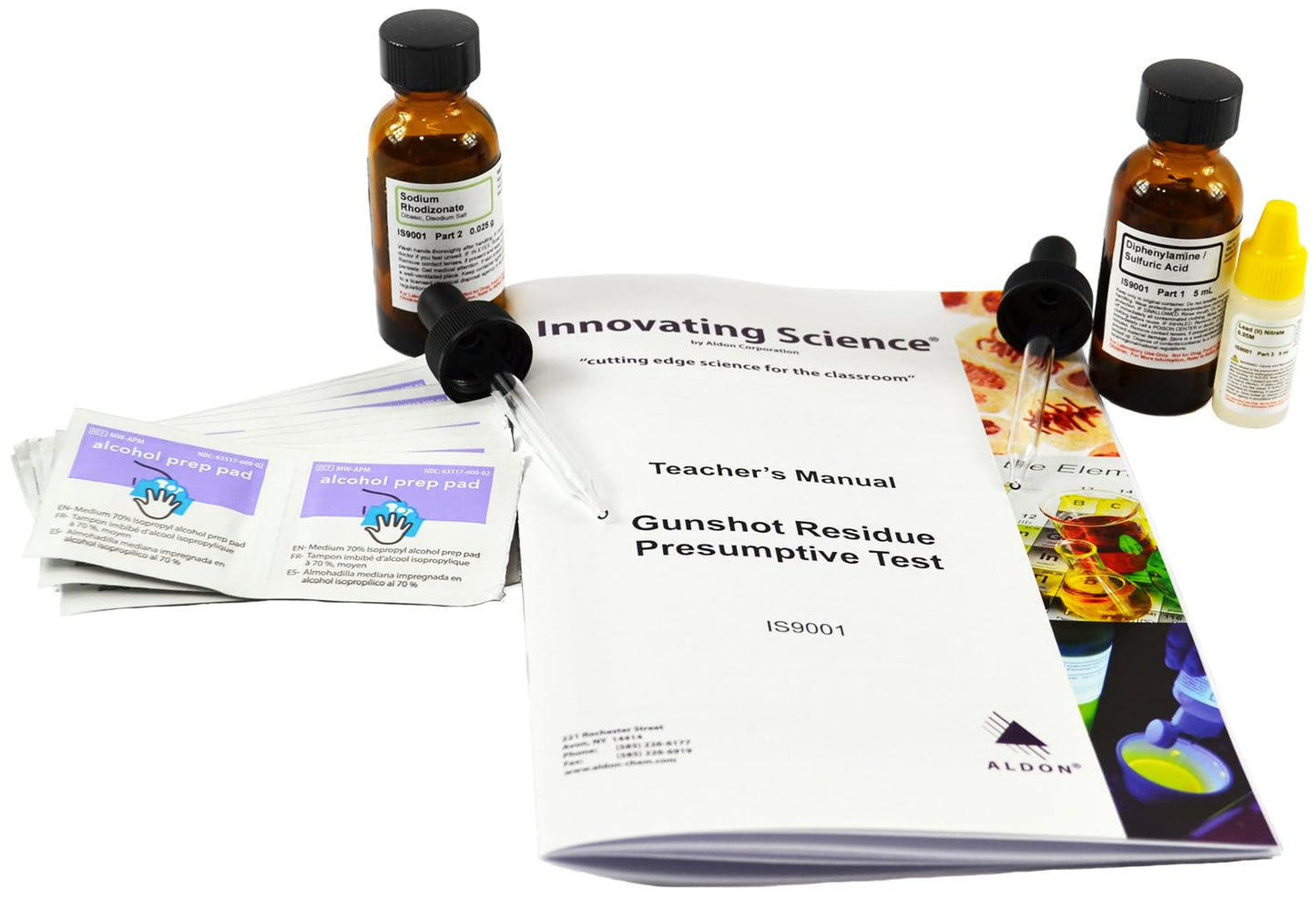 ALDON Innovating Science Forensic Chemistry: Gun Shot Residue Presumptive Test Kit - Materials for 30 Tests