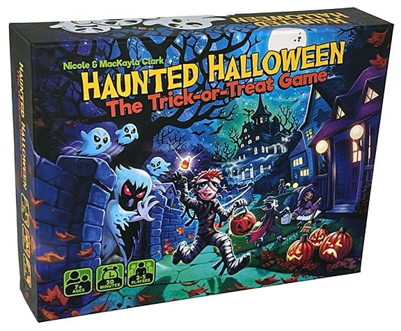 Haunted Halloween: The Trick-or-Treat Game - Spooky Halloween Board Games for Adults & Kids Ages 7+ - Fun Strategy Tabletop Game for Family Night
