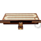 House of Cribbage - Continuous Cribbage Board Inlaid in Teak Wood/Maple Wood - 4 Track - Separate Storage Space for Two Deck of Cards & Pegs