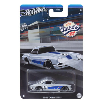 Hot Wheels 2024 Vintage Racing Club - Complete Bundle of 5 Die?Cast Vehicles (HRT81?956B) | 1962 Corvette, 1969 Mustang Boss 302, Toyota 2000GT & More