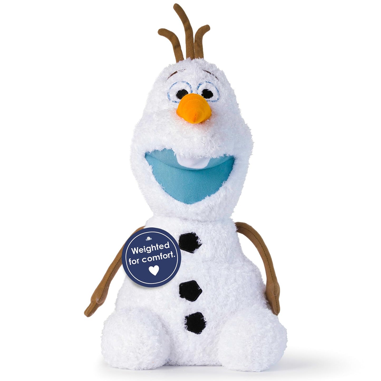 Jay Franco Weighted Disney Plush Pillow Buddy - 2.5 lbs Soft Plushie Stuffed Pillow, 20 Inches, White - Olaf