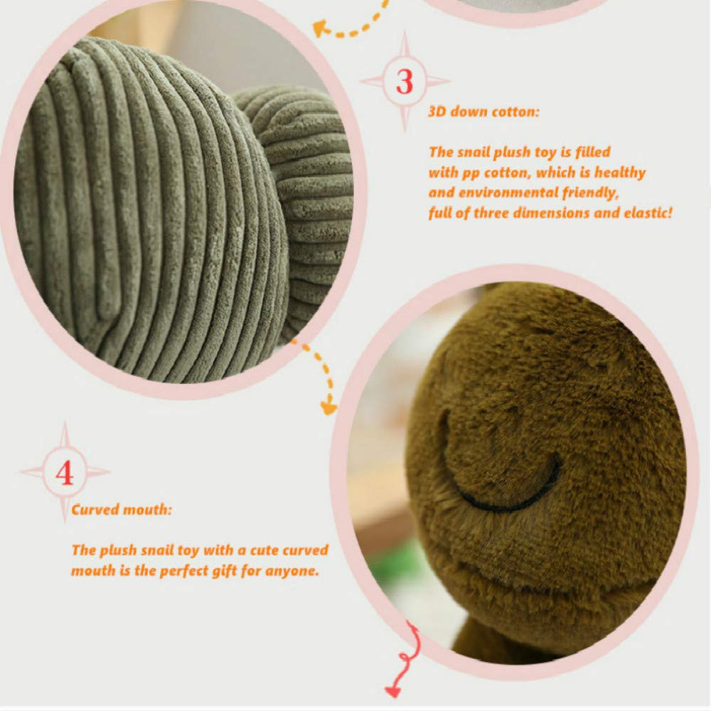 CHELEI2019 Stuffed Animal Snail Plush Toy Soft Doll Toy Gifts for Kids& Adults,11''