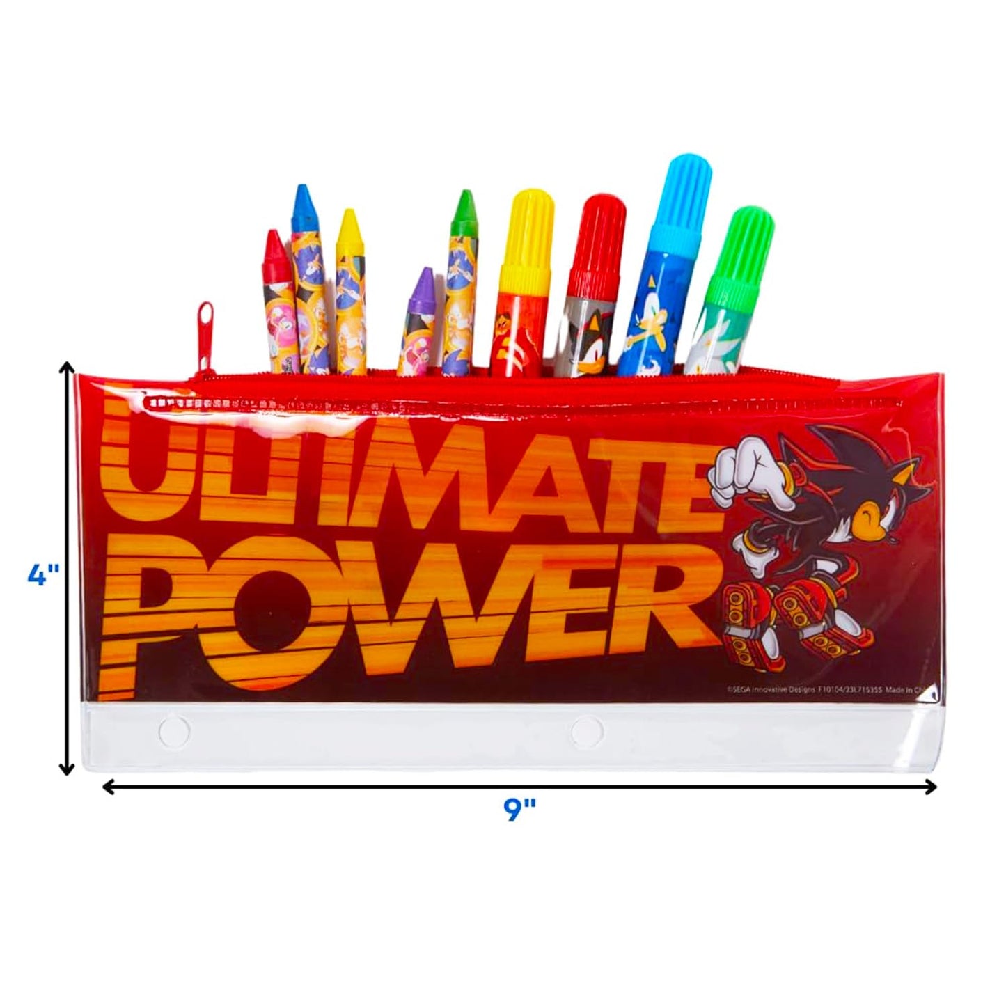 Sonic The Hedgehog Art Set for Kids, Toddlers - 30 Pc Bundle with Sonic Coloring Sketchpad, Stickers, Crayons, More | Sonic Drawing Pad Activity Kit