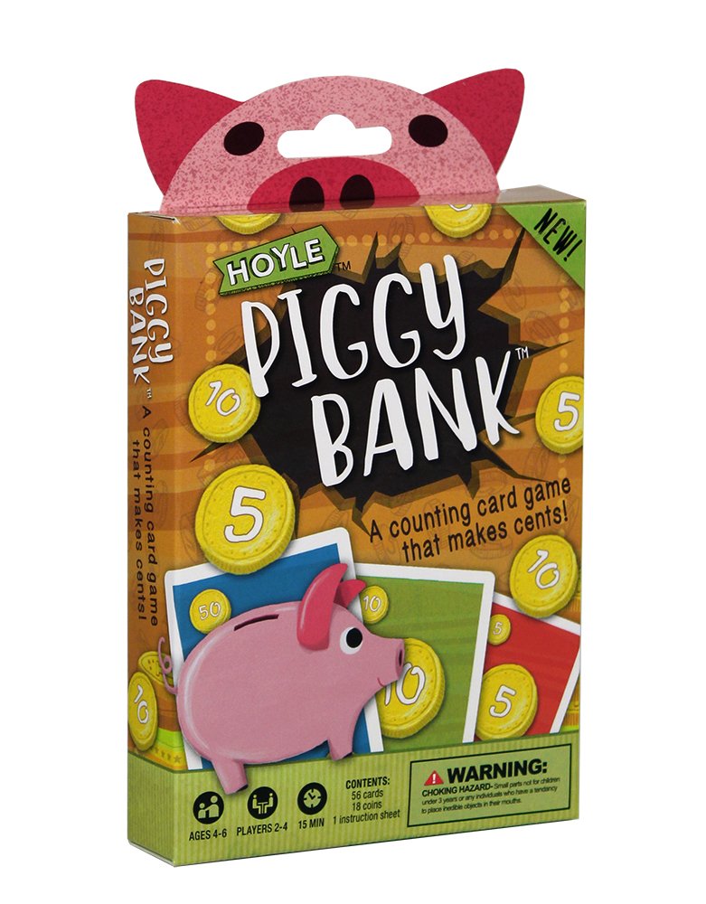 Hoyle Piggy Bank - Children's Card Game - Ages 4-6 - Learning to Count - Kids Card Game