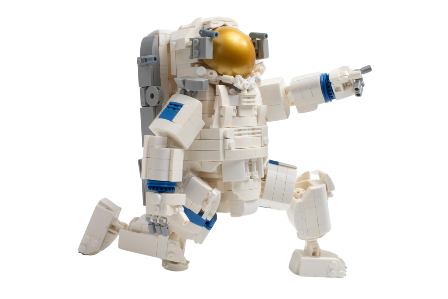 Space Adventure Astronaut Construction Toy 793-Piece Buildable Figure Set with Removable Backpack & Metal Detector Accessory - Detailed Plastic