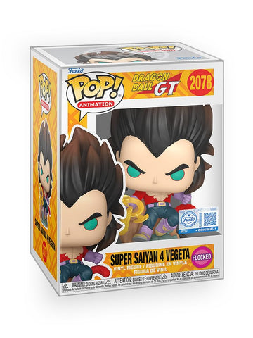Funko Pop! Anime: Dragon Ball GT - Super Saiyan 4 Vegeta (Flocked) Exclusive Vinyl Figure Bundled with Box Protector