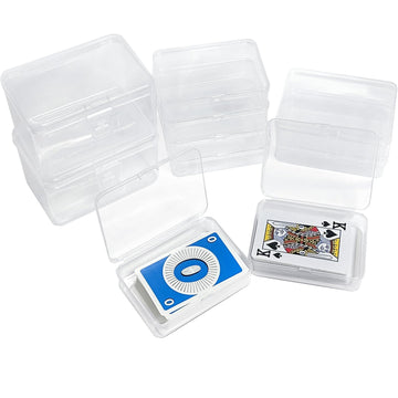 8 Pcs Playing Card Storage Box Set,3 Size Clear Plastic Playing Game Card Cases, Mixed Size Card Game Storage Organizer Boxes for UNO Cards, Trading