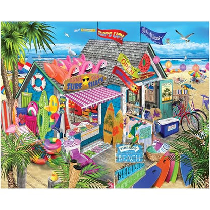 White Mountain 1000 Piece Jigsaw Puzzle Summer Beach Shop, Surf Shack