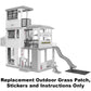 F-Price Replacement Parts for Barbie Doll Dreamhouse Playset - GRG93 ~ Replacement Outdoor Grass Patch, Stickers and Instructions, Pink, Black