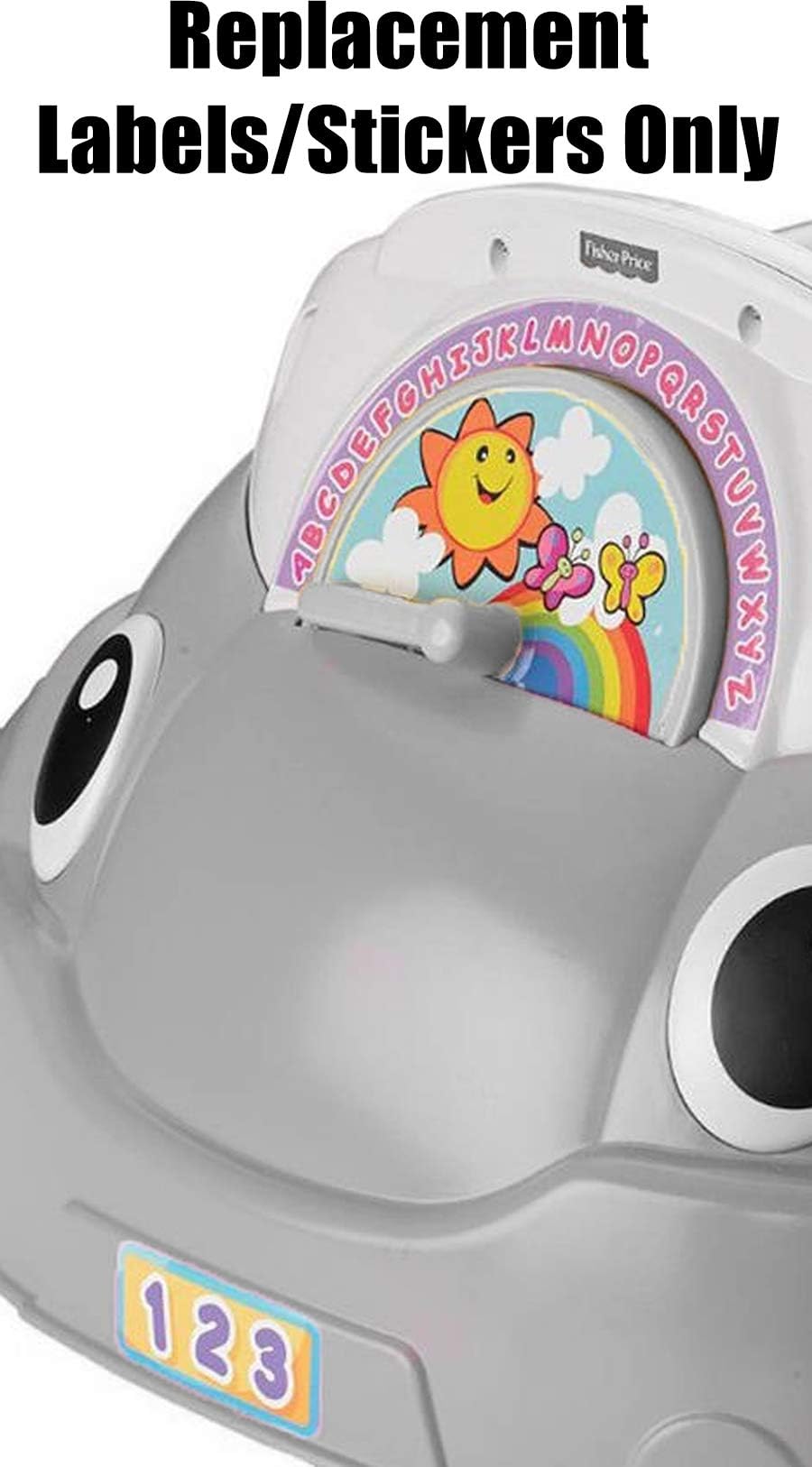 Replacement Parts Laugh and Learn Car - Fisher-Price Laugh and Learn Crawl Around Car CDC78 and DJD10 ~ Replacement Stickers ~ Styles May Vary from