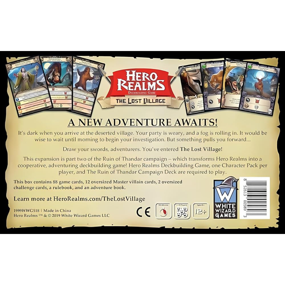 Wise Wizard Games, Hero Realms Bundle: Lost Village, Journeys and Ancestry Packs (3 Items)