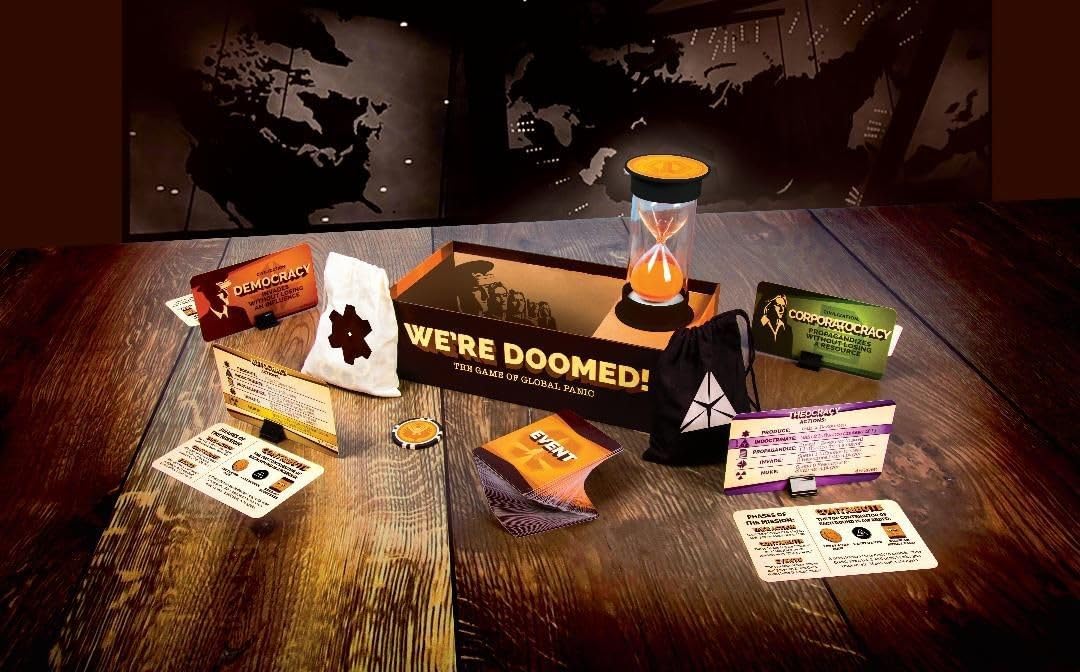 We're Doomed! - Apocalypse Survival Board Game - Cooperative Strategy for 4-10 Players - 15-Minute Race to Escape - Ideal for Competitive Game Nights