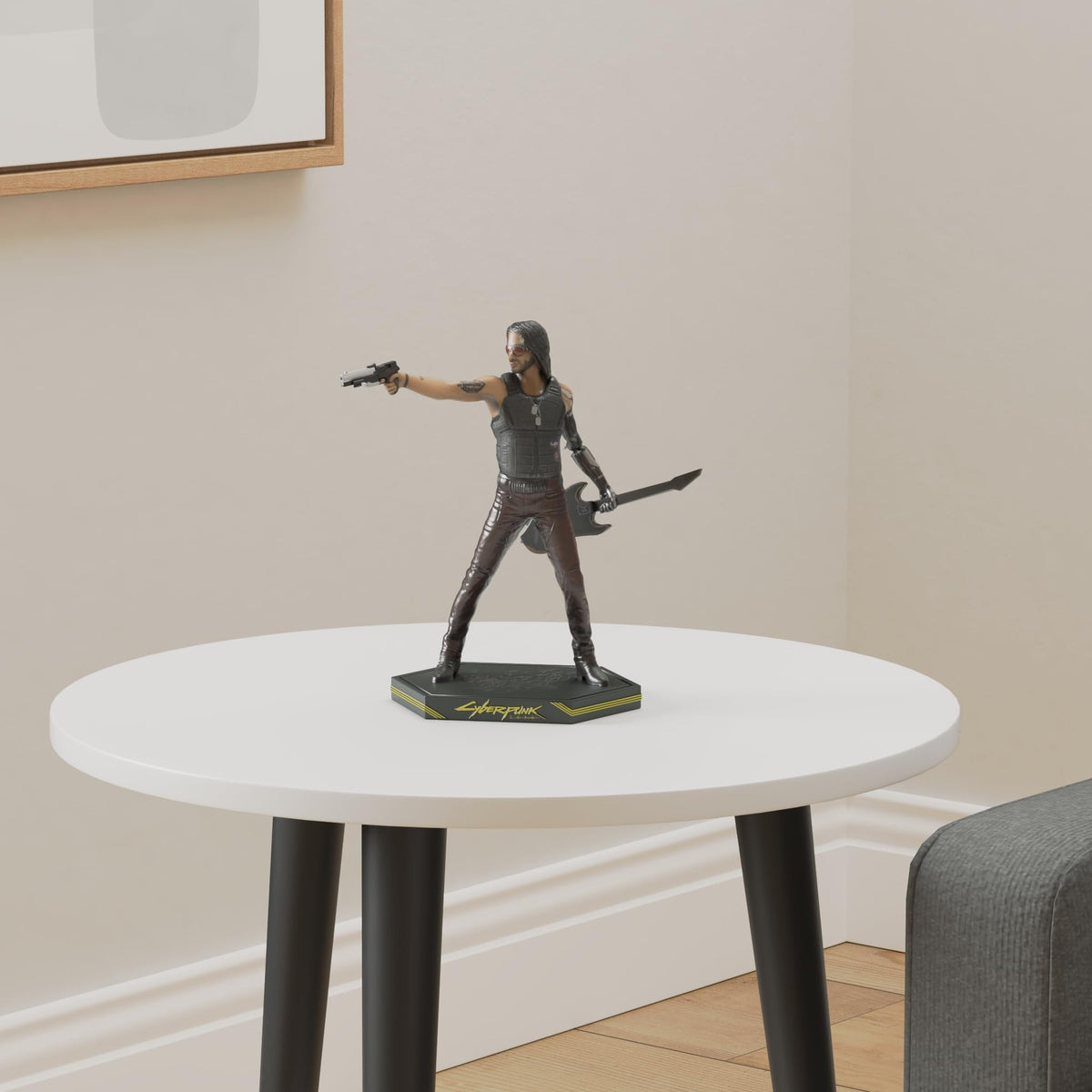 Cyberpunk 2077 Johnny Silverhand Figure, Multicolor, 9.5 inches