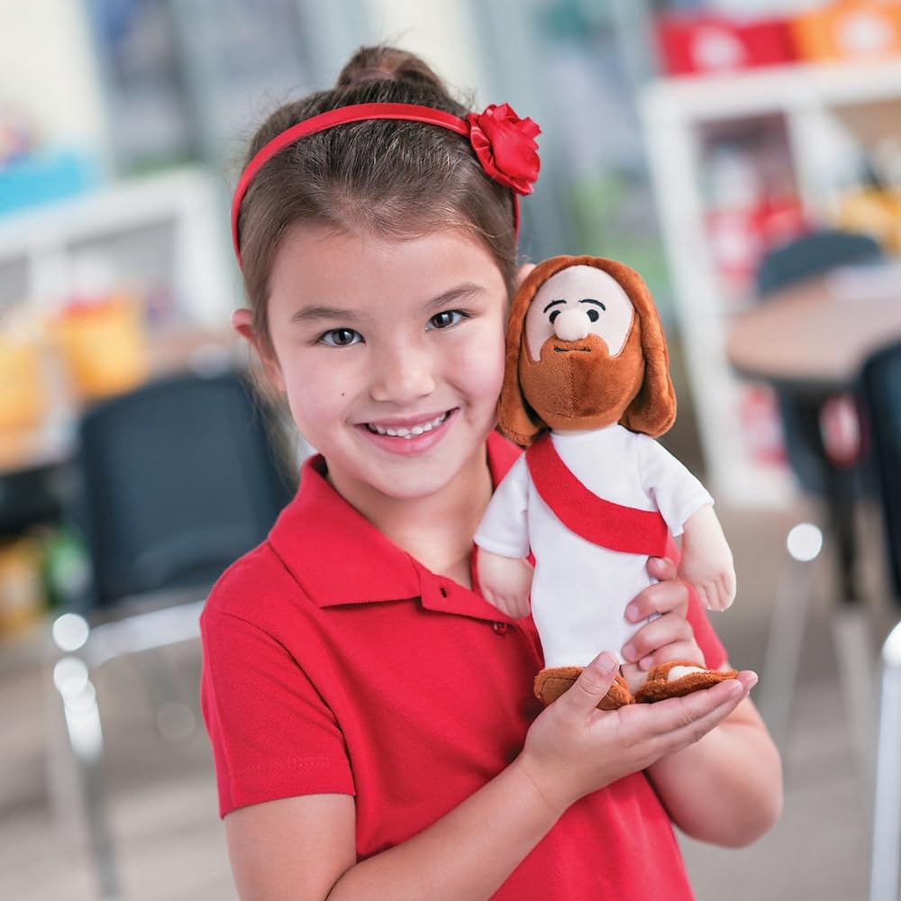 Fun Express Jesus Plush Doll - Soft Stuffed Jesus Toy for Kids | Christian Gifts for Baptism, First Communion & Easter Basket Stuffers | Religious