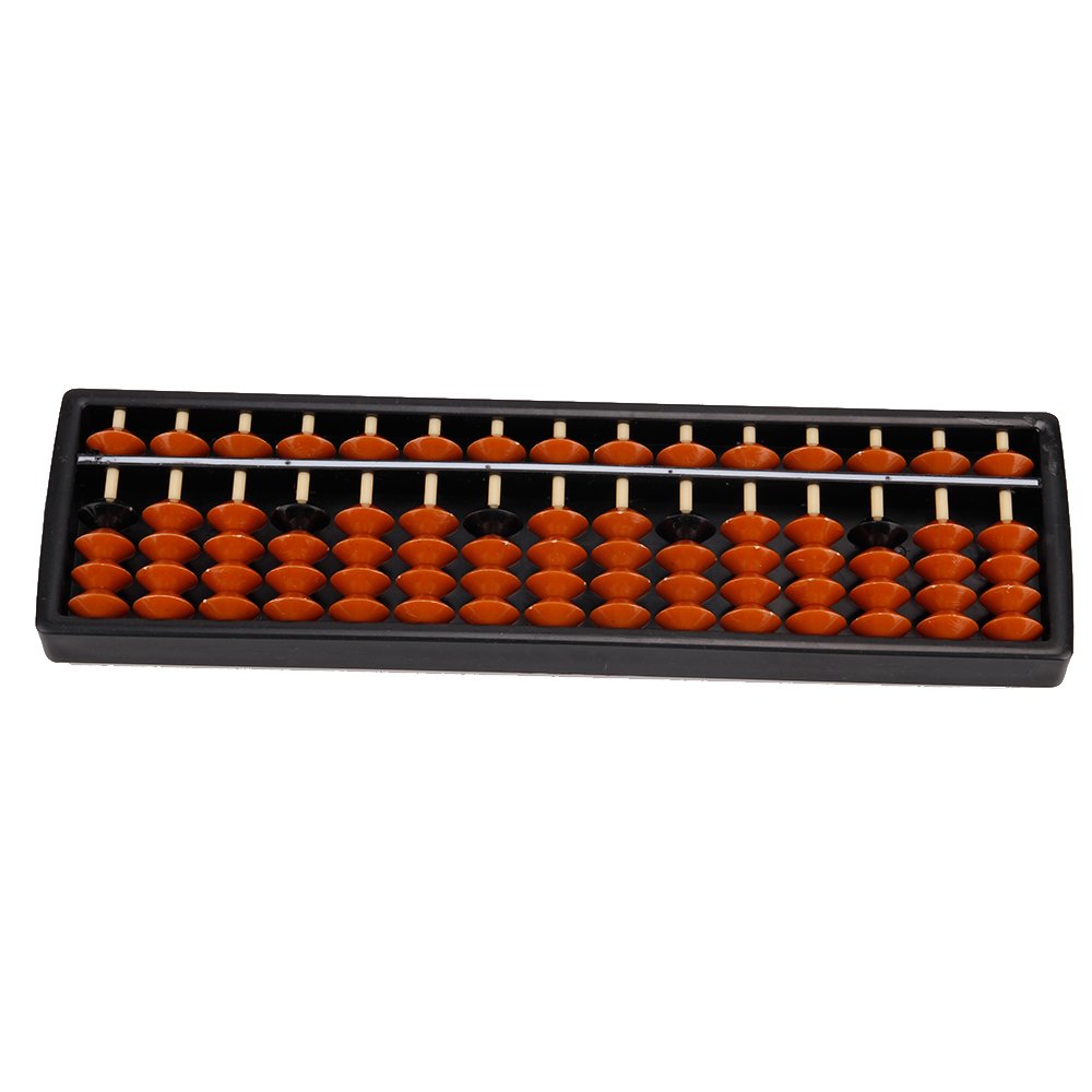 szzijia 15 Digits Column Abacus Soroban Arithmetic Math School Learning Aid Tool