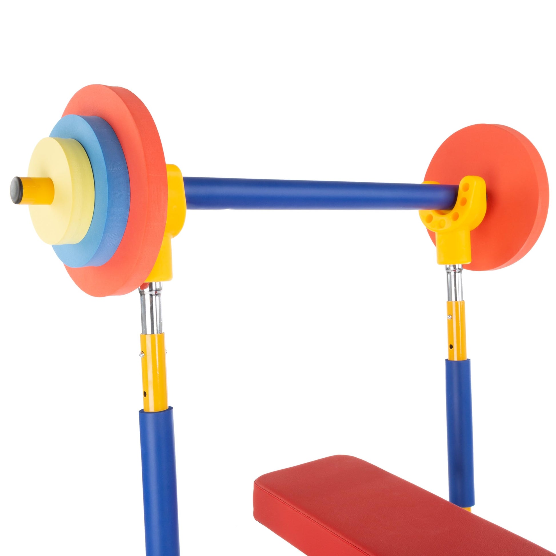 Hey! Play! Kids Exercise Equipment Collection: Strength Training, Cardio, Endurance, and Active Play Essentials - Kids Weight Bench Set
