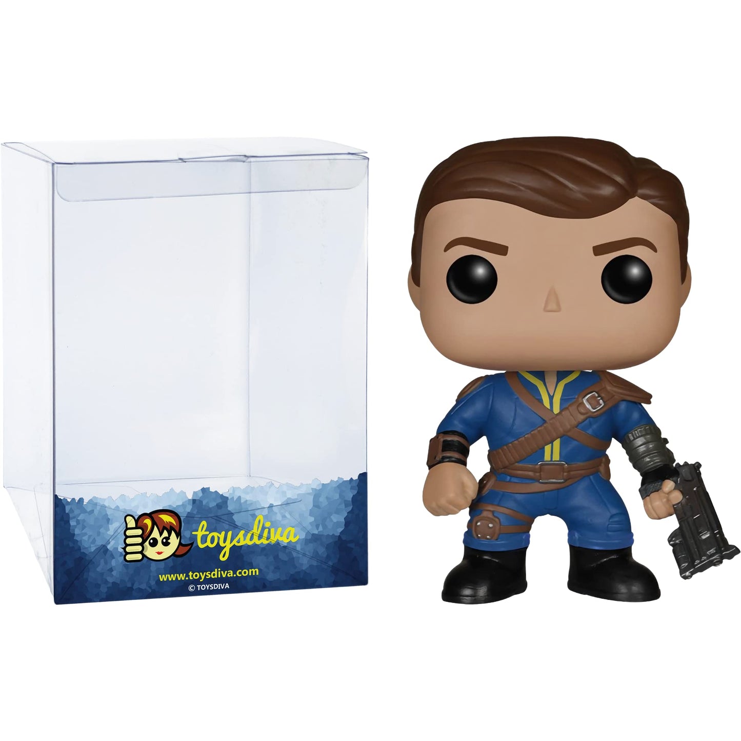 Funko Lone Wanderer [Male]: P o p ! Games Vinyl Figurine Bundle with 1 Compatible 'ToysDiva' Graphic Protector (047-05848 - B)