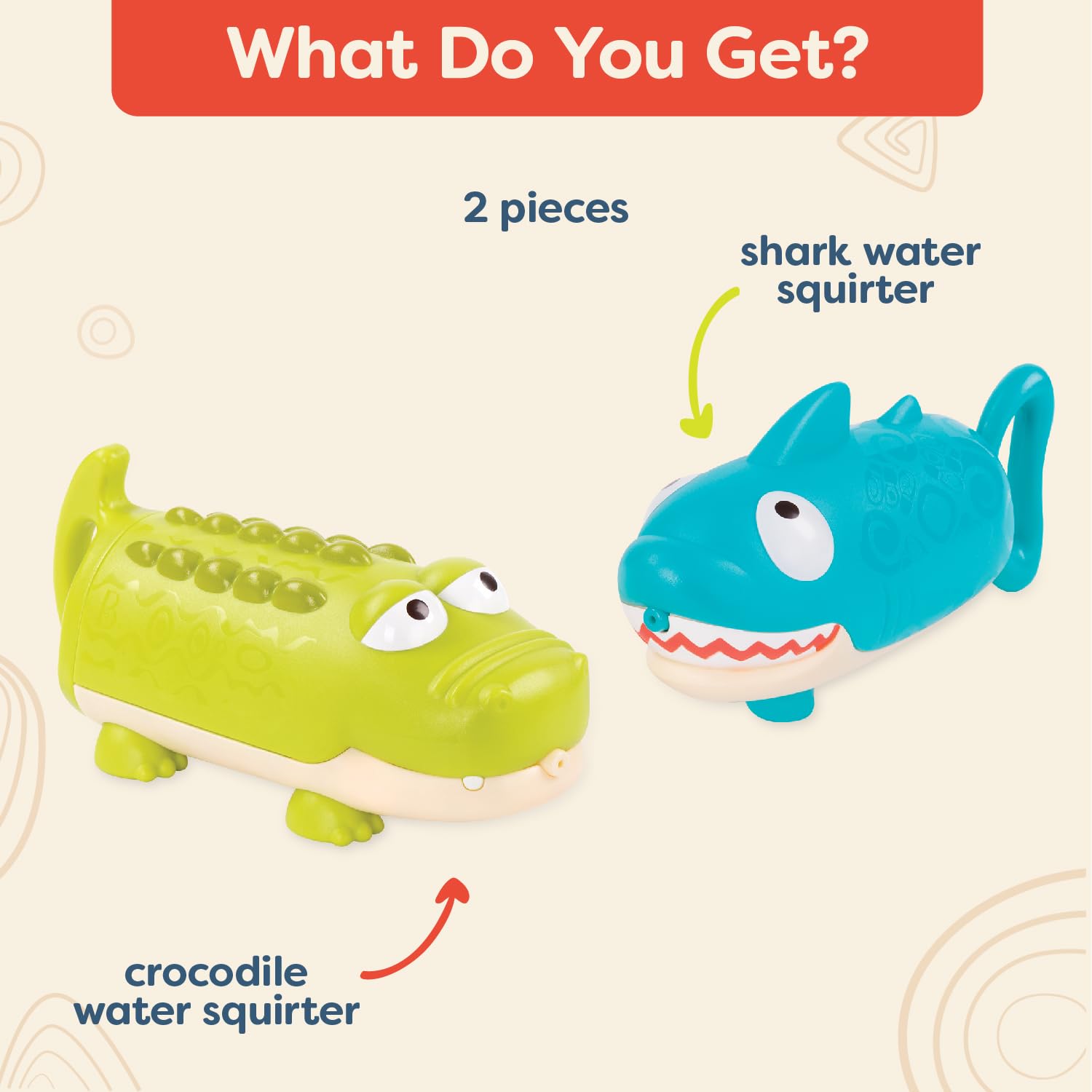 B. toys Splishin' Splash Animal Water Squirts Duo Pack, Summer