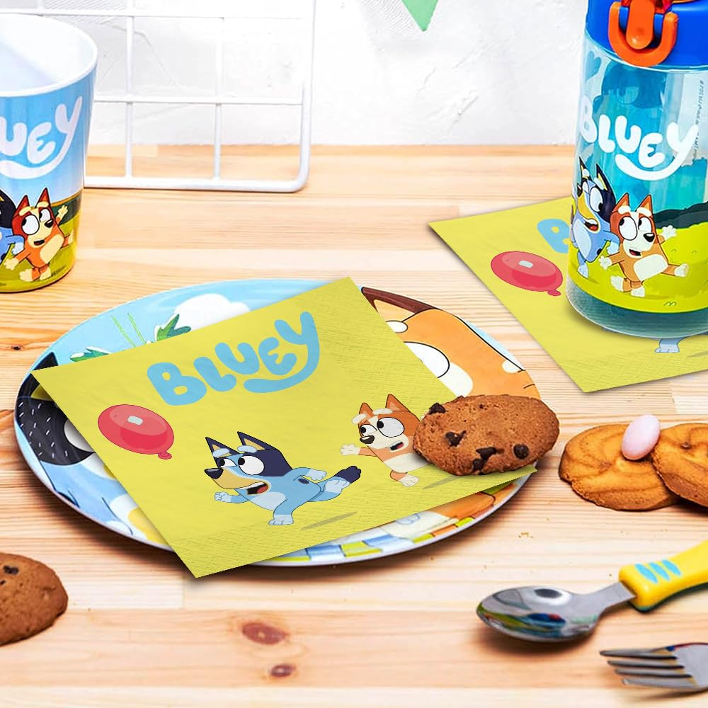 "Bluey" Luncheon Napkins, 6.5" (16-Pack) - Vibrant Party Essentials, Perfect for Kids' Parties & Family Gatherings