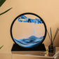 ANXUS Moving Sand Art Picture in Motion Round Glass 3D Deep Sea Sandscape Display Flowing Sand Frame, Sensory Relaxing Desktop Home Office Work Desk