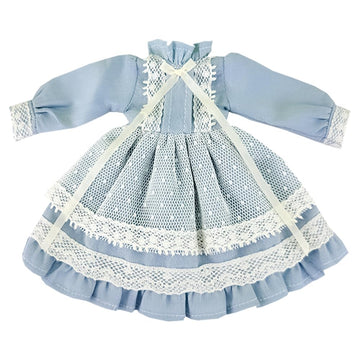 niannyyhouse Doll Lace Dress, Compatible with Blythe, OB24, OB22, Ball Jointed Dolls, Dress Up Accessories (Blue)