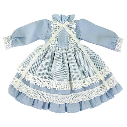 niannyyhouse Doll Lace Dress, Compatible with Blythe, OB24, OB22, Ball Jointed Dolls, Dress Up Accessories (Blue)
