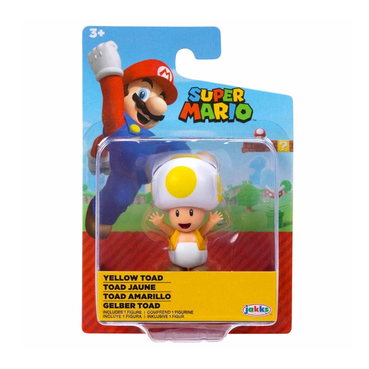 World of Nintendo 4" Action Figure - Yellow Toad with ? Block