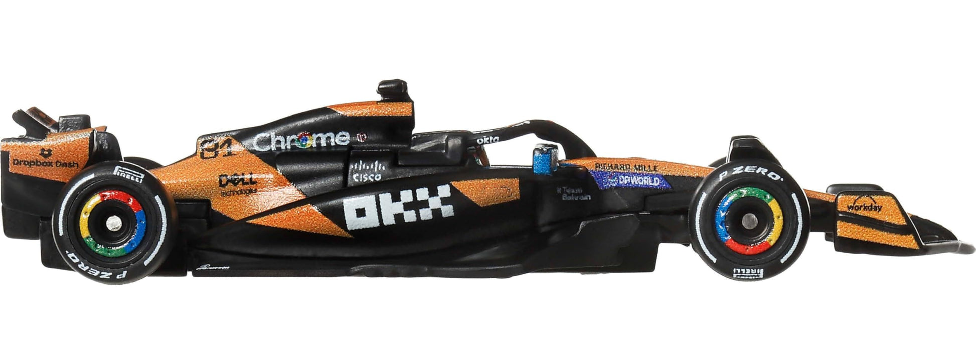 Hot Wheels 1:64 Scale Premium Die-Cast Formula 1 Collectible Toy Race Car with Real Riders Tires & Metal/Metal Body & Chassis
