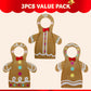 JOYIN 3 PCS Xmas Doll Clothing Gingerbread Set, Gingerbread Doll Outfits Christmas Accessories Outfits for Christmas Party Decorations and Xmas