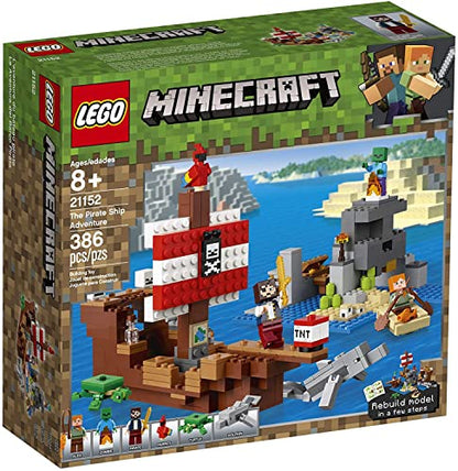 LEGO Minecraft The Pirate Ship Adventure 21152 Building Kit (386 Pieces)