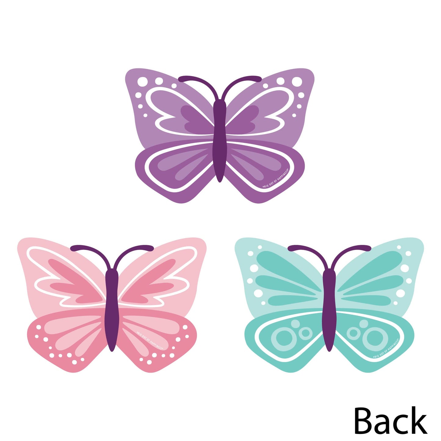 Big Dot of Happiness Beautiful Butterfly - Decorations DIY Floral Baby Shower or Birthday Essentials - Set of 20