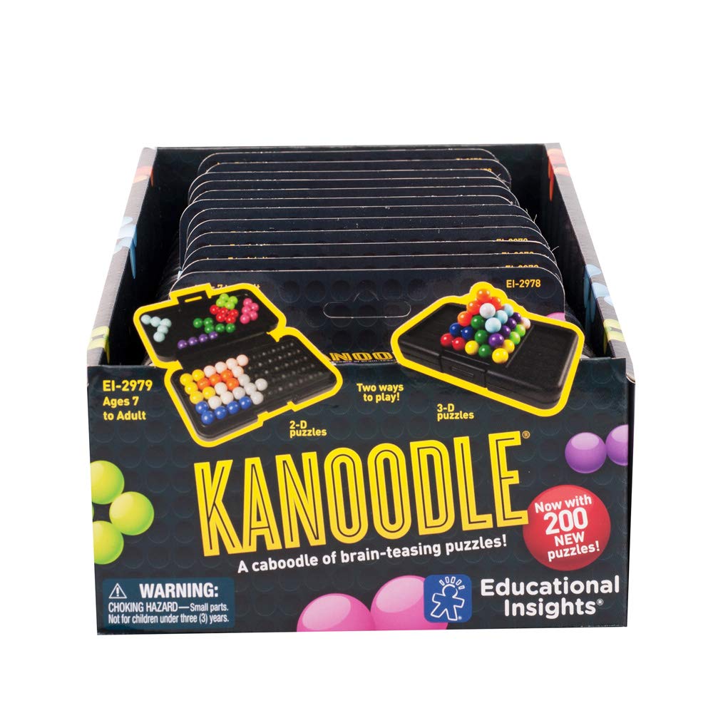 Learning Resources Kanoodle (POP of 12) 3D Brain Teaser Puzzle Game Logic Puzzle Featuring 200 Challenges Gift for Ages 7 8 9 10+ Year Old Kids Boys &