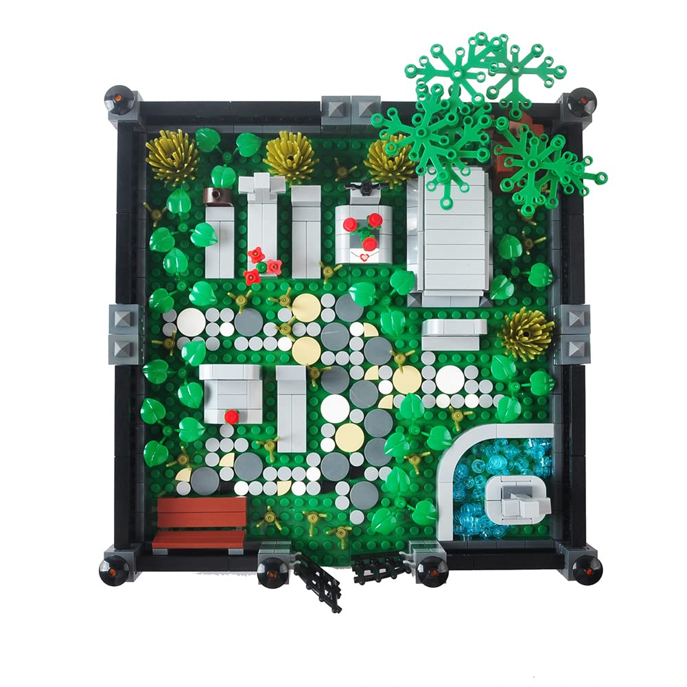 BAENRCY Halloween Haunted Mini Bricks Toys Set Cemetery Set Building Blocks Architecture Building Bricks Kit DIY Building Set Compatible All Major