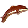 Dolphin Wooden Puzzle Box - Handcrafted Secret Compartment Keepsake, Exotic Natural Hardwood, Unique Jewelry or Trinket Storage