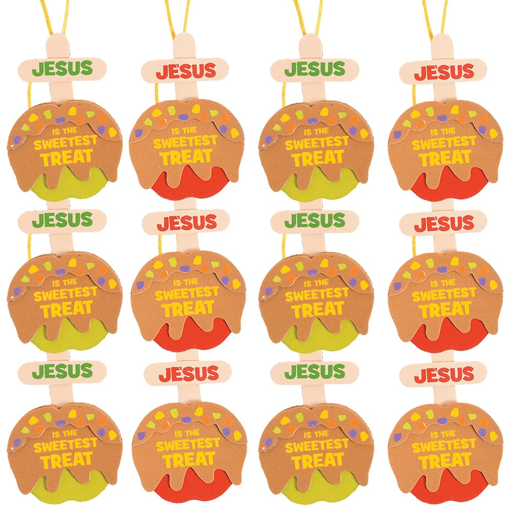 Jesus is the Sweetest Treat Ornament Craft Kit - Makes 12 - Crafts for Kids and Fun Home Activities