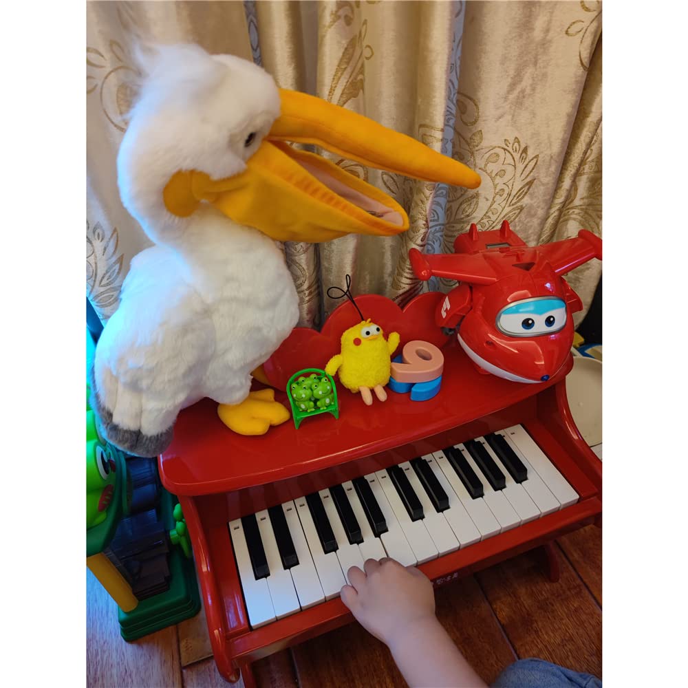 JIANEEXSQ Cute Life Like Pelican Bird Stuffed Animal Plush Toy Simulation Nature Bird Doll Children Birthday Gift 16in