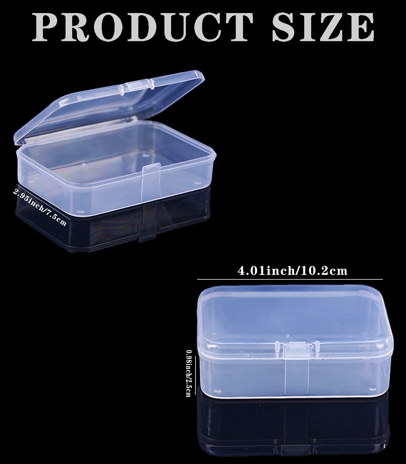 Gansita Clear Plastic Playing Card Boxes Snaps Closed Poker Gaming Playing Card Deck Cases Holder Plastic Storage Box Clear Trading Card Box Card
