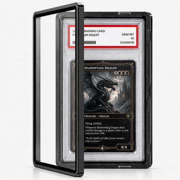 Slab Guard Fits PSA Slab, Magnetic Graded Card Case with UV Glass, Black